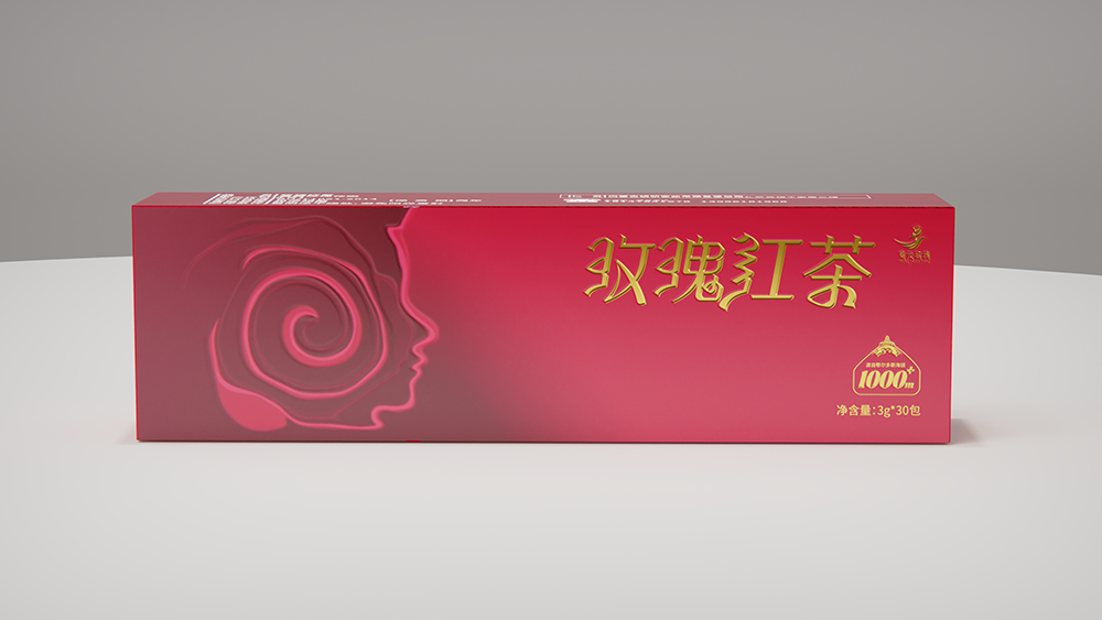 玫瑰红茶包装设计